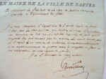 Lettre avec belle vignette corse.
